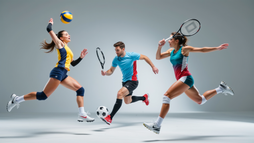 排球场上队员完成强力扣球，球速极快，对方防守队员无法阻挡